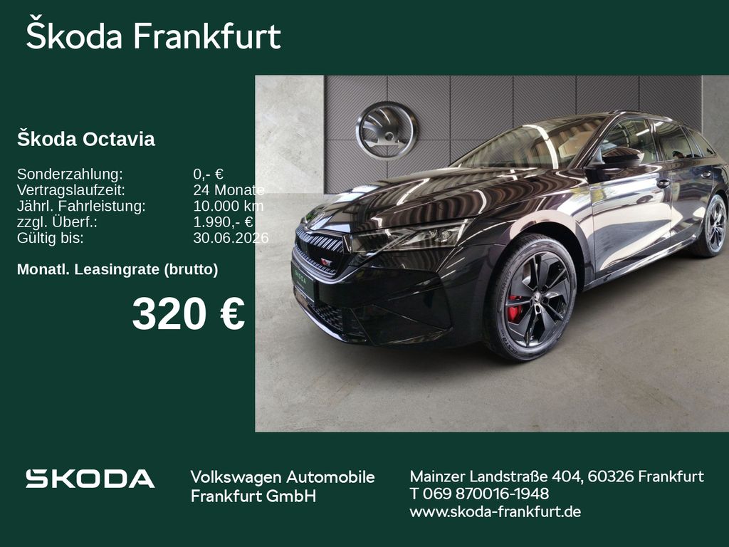 Skoda Octavia Combi RS 2,0 TSI 195 kW 7-Gang-DSG zzgl.