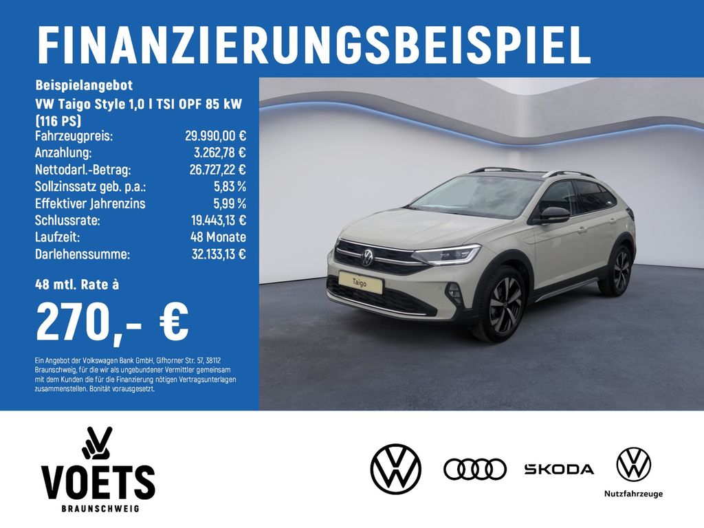 Taigo Style 1,0 l TSI OPF 85 kW (116 PS) IQ.LIGH