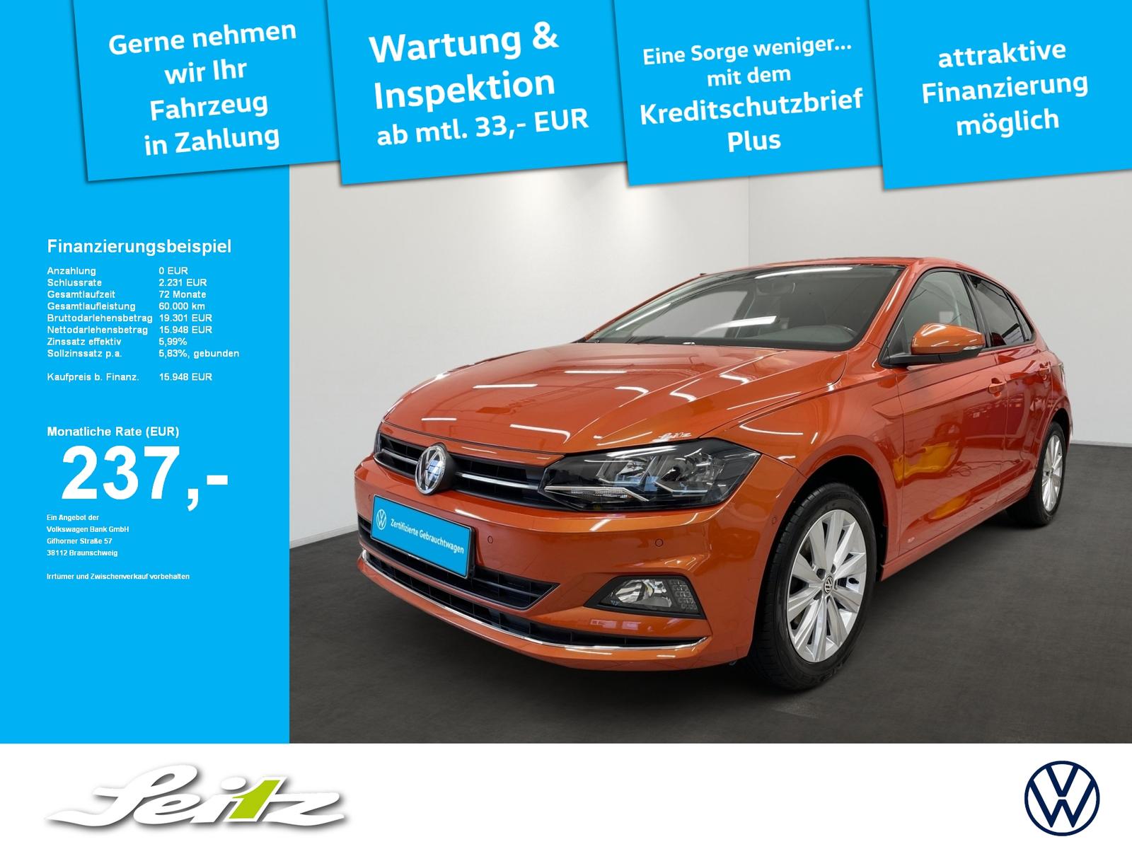 Volkswagen Polo VI 1.0 TSI Highline *PDC*NAVI*SITZH*