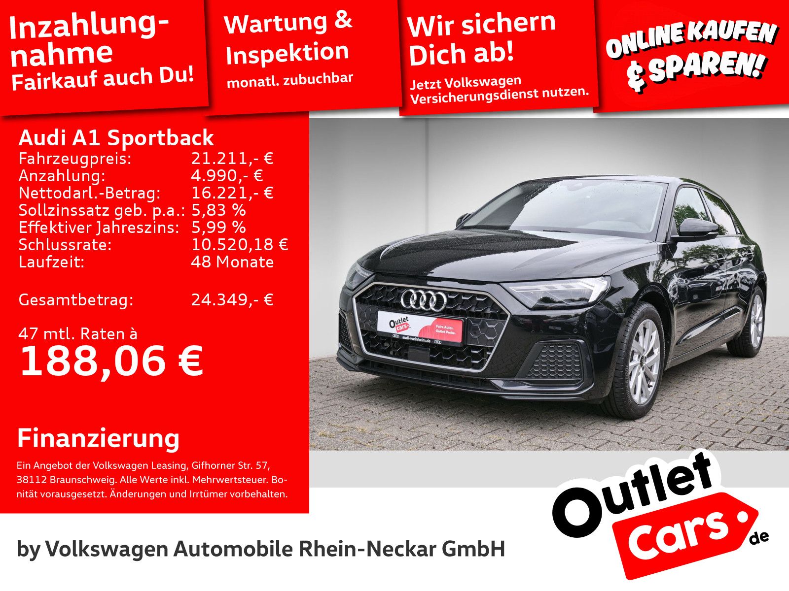 Audi Audi A1 Sportback Advanced S-tronic LED PDC Virtua