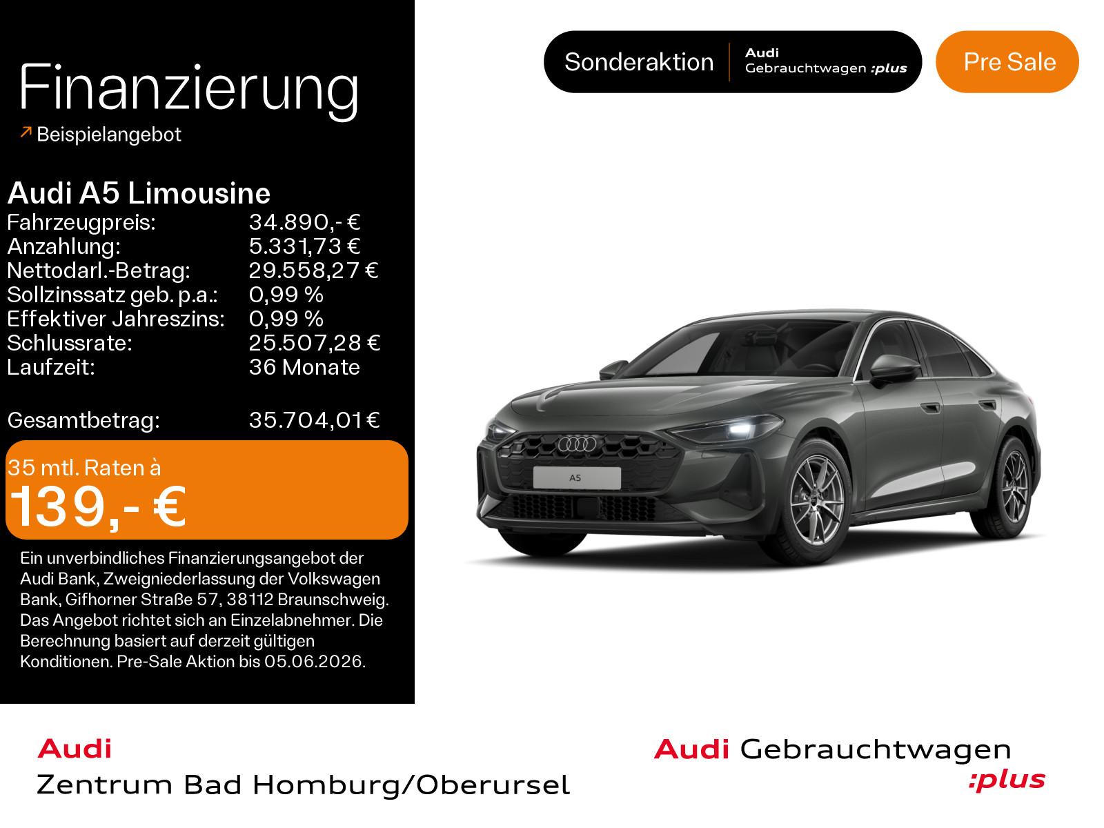 Audi A5 Limousine TFSI*Navi*Alu*Virtual*Audi Connect*