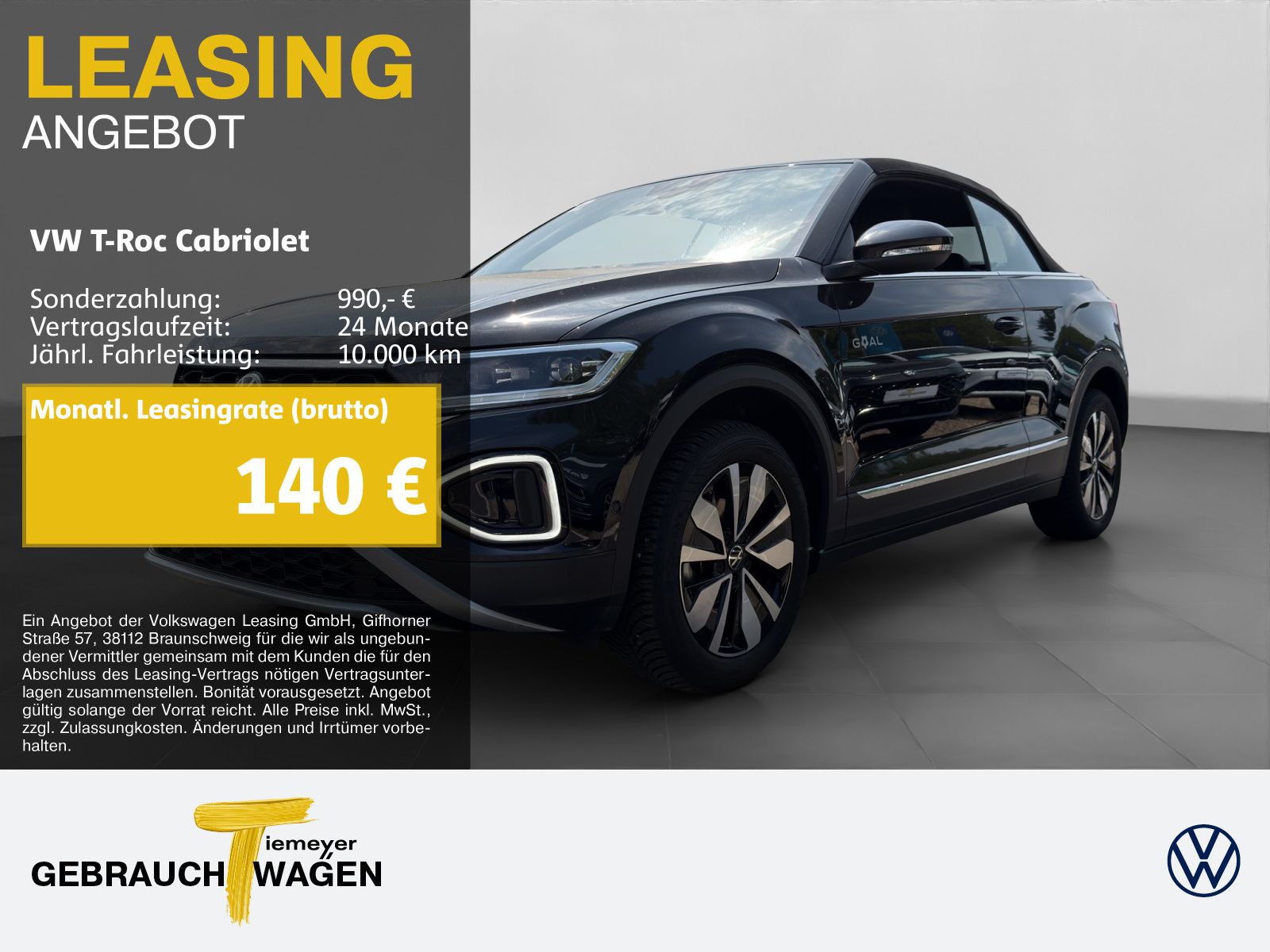 Volkswagen T-Roc Cabrio 1.0 TSI GOAL LM17 NAVI SITZHZG KAME