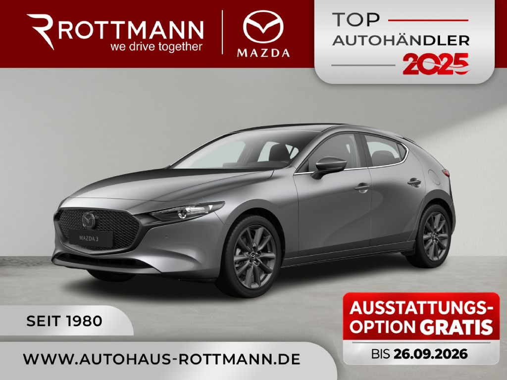 Mazda 3 2027 186ps Aut. CENTRE-Line NAV KeyLess Qi ACC
