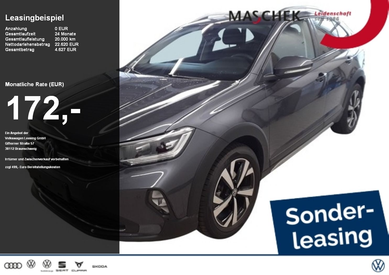 Volkswagen Taigo Style 1.0 TSI Sonderleasing Navi Anschluss