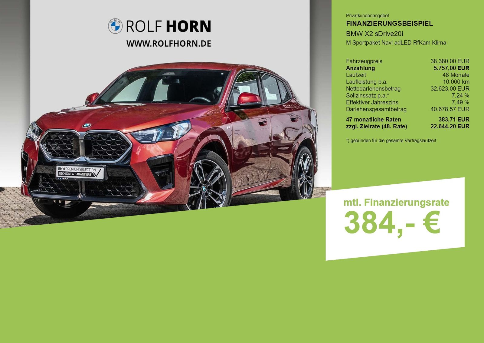 BMW X2 sDrive20i M Sportpaket Navi adLED RfKam Klima foto 3