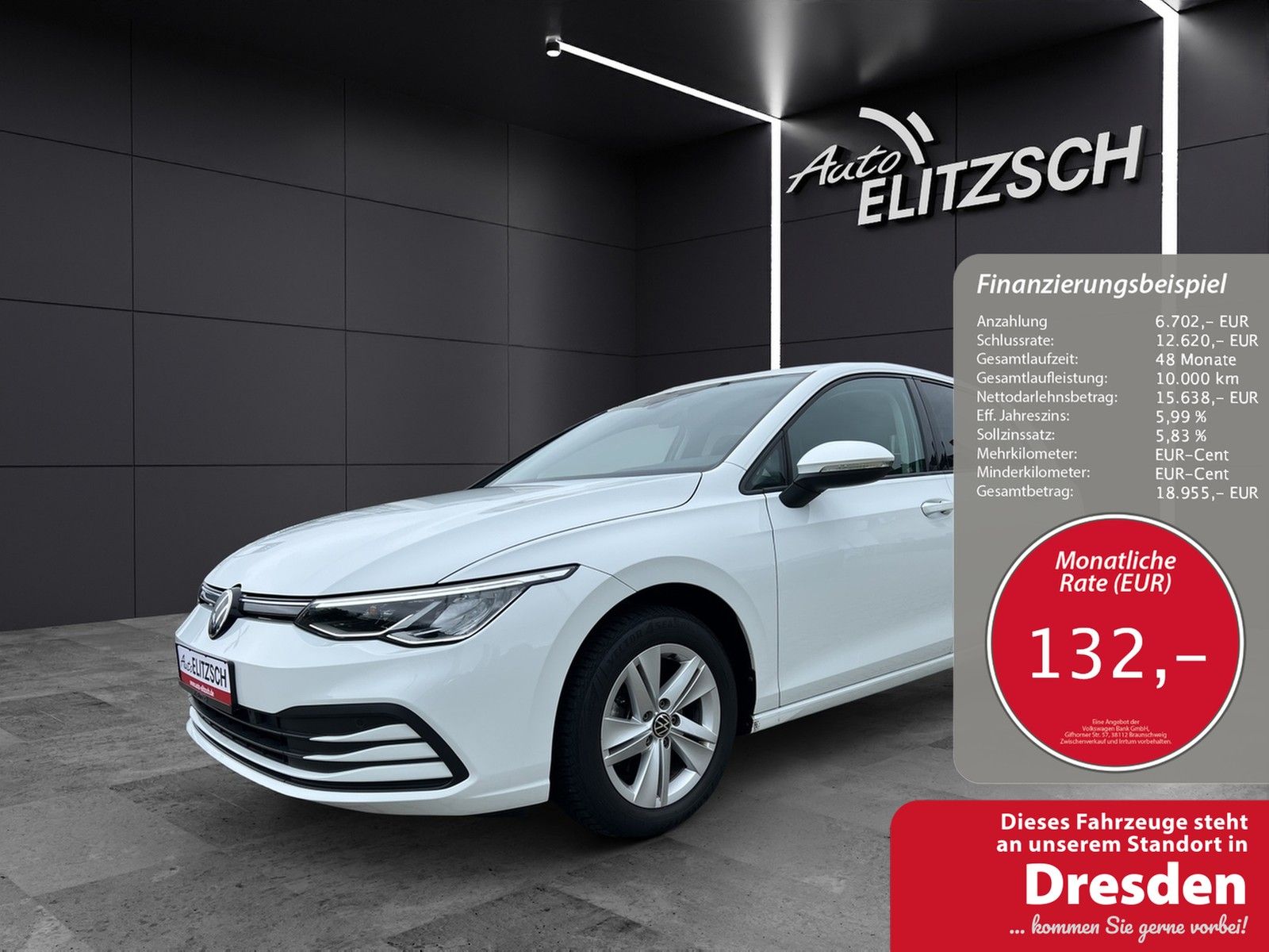 Fahrzeugabbildung Volkswagen Golf VIII Business TDI DSG LED ACC SHZ PDC Navi