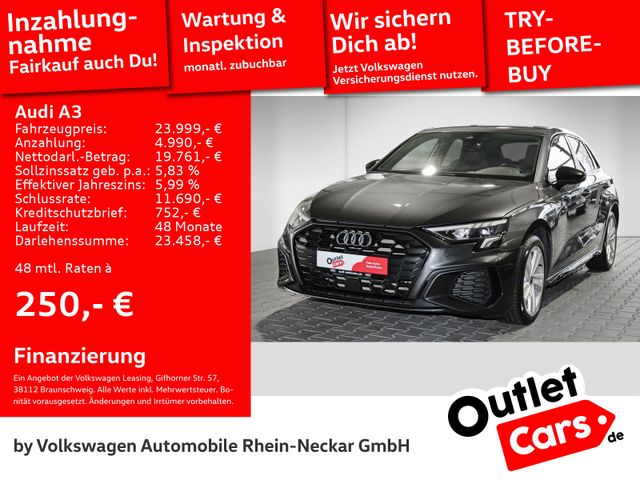 Audi A3 45 TFSI e Sportback S line Black-Paket Navi K