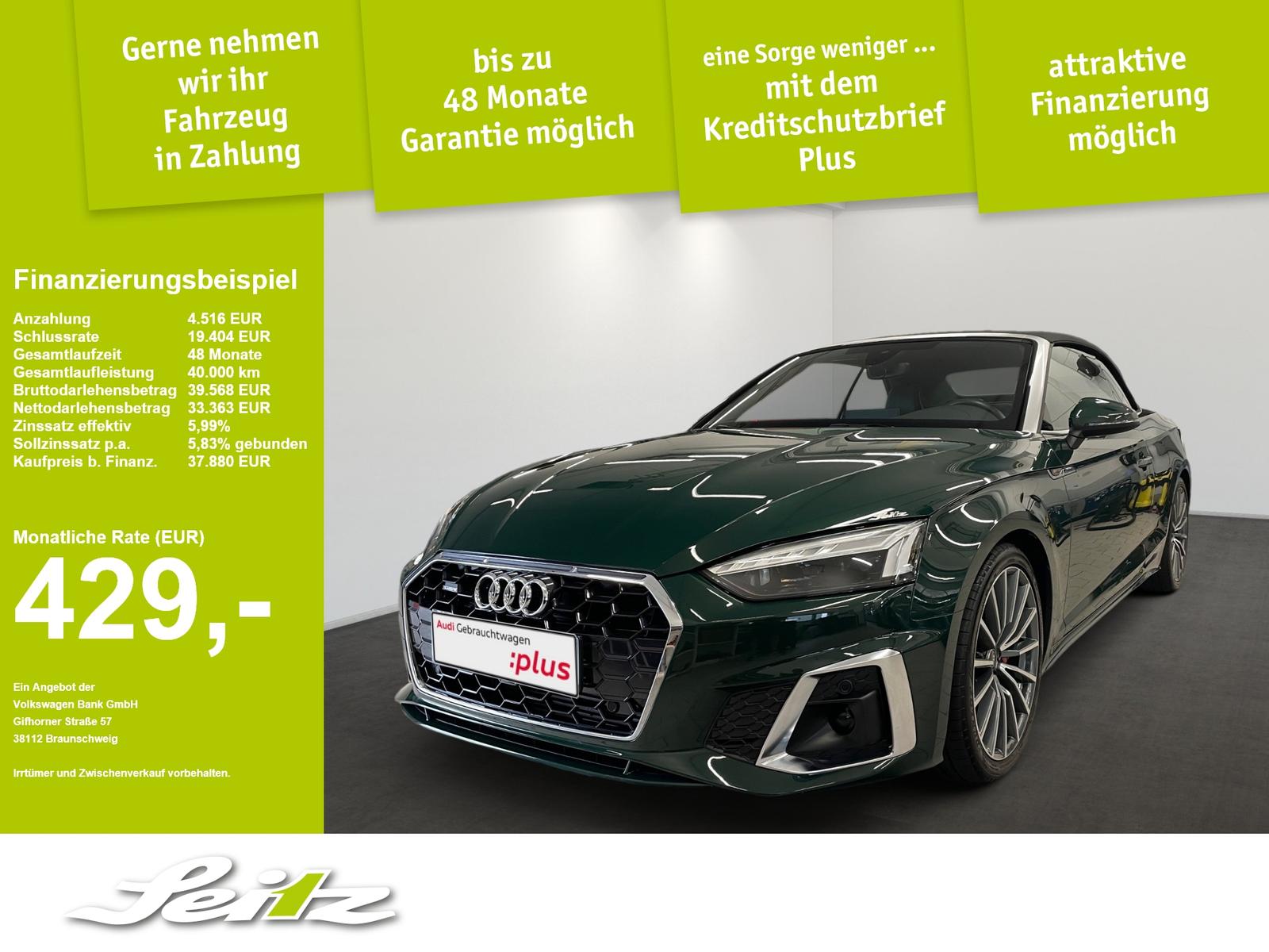 Audi A5 Cabriolet 40 TFSI quattro S line *AHK*MATRIX*
