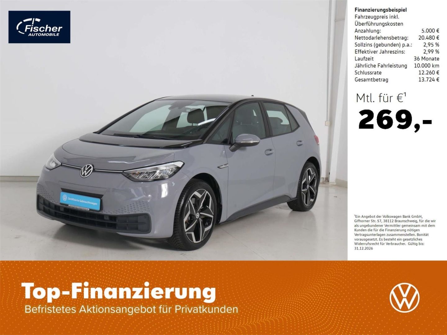 Volkswagen ID.3 Pro Performance 58kWh LED/App-Connect/19''