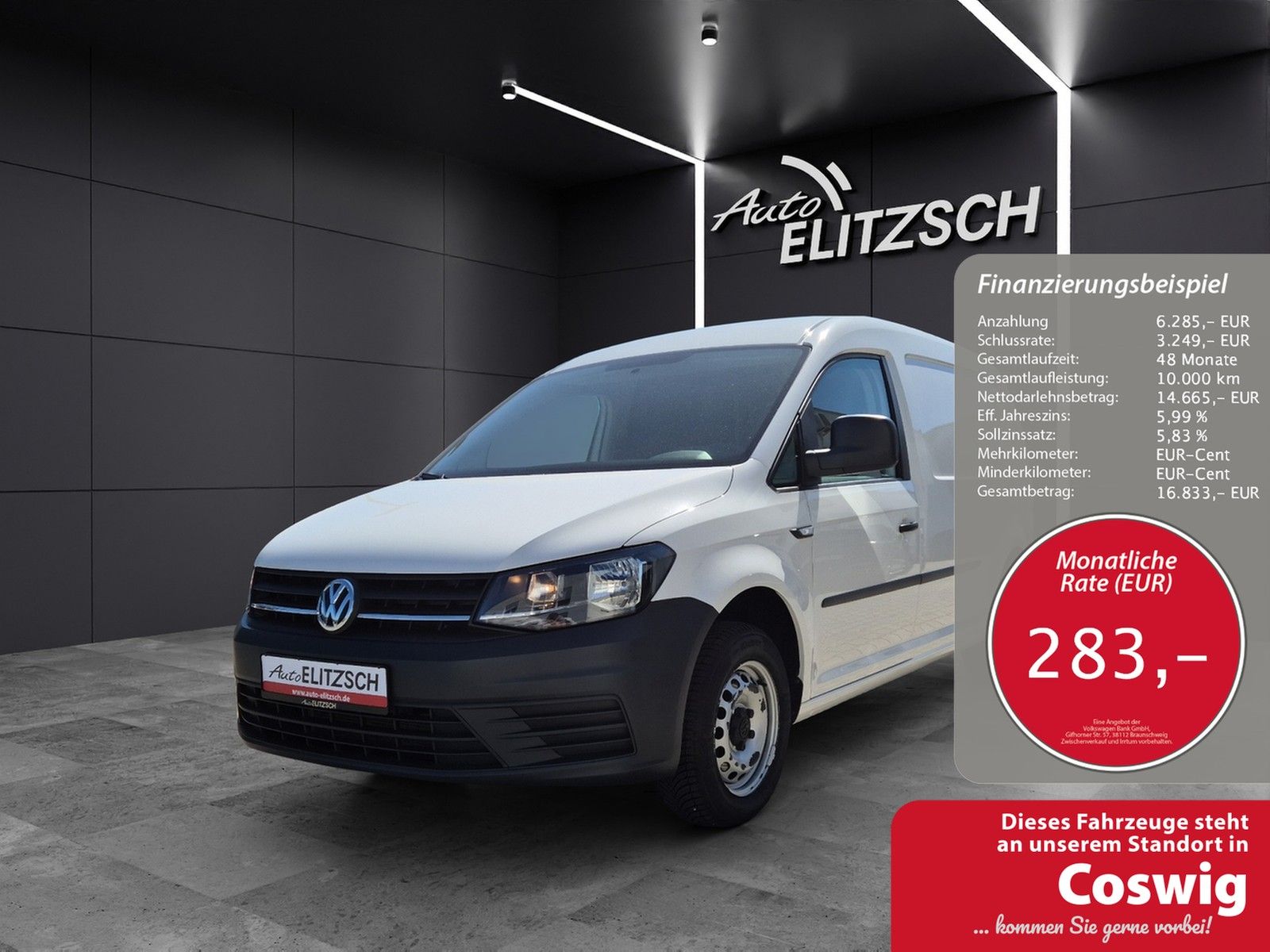 Fahrzeugabbildung Volkswagen Caddy Kasten Maxi TDI DSG AHK RearView Navi Klim