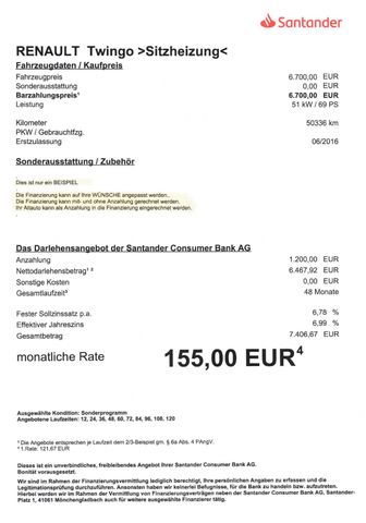 Fahrzeugabbildung Renault Twingo 1,0 SCe 70 >49.943KM/Sitzheizung<