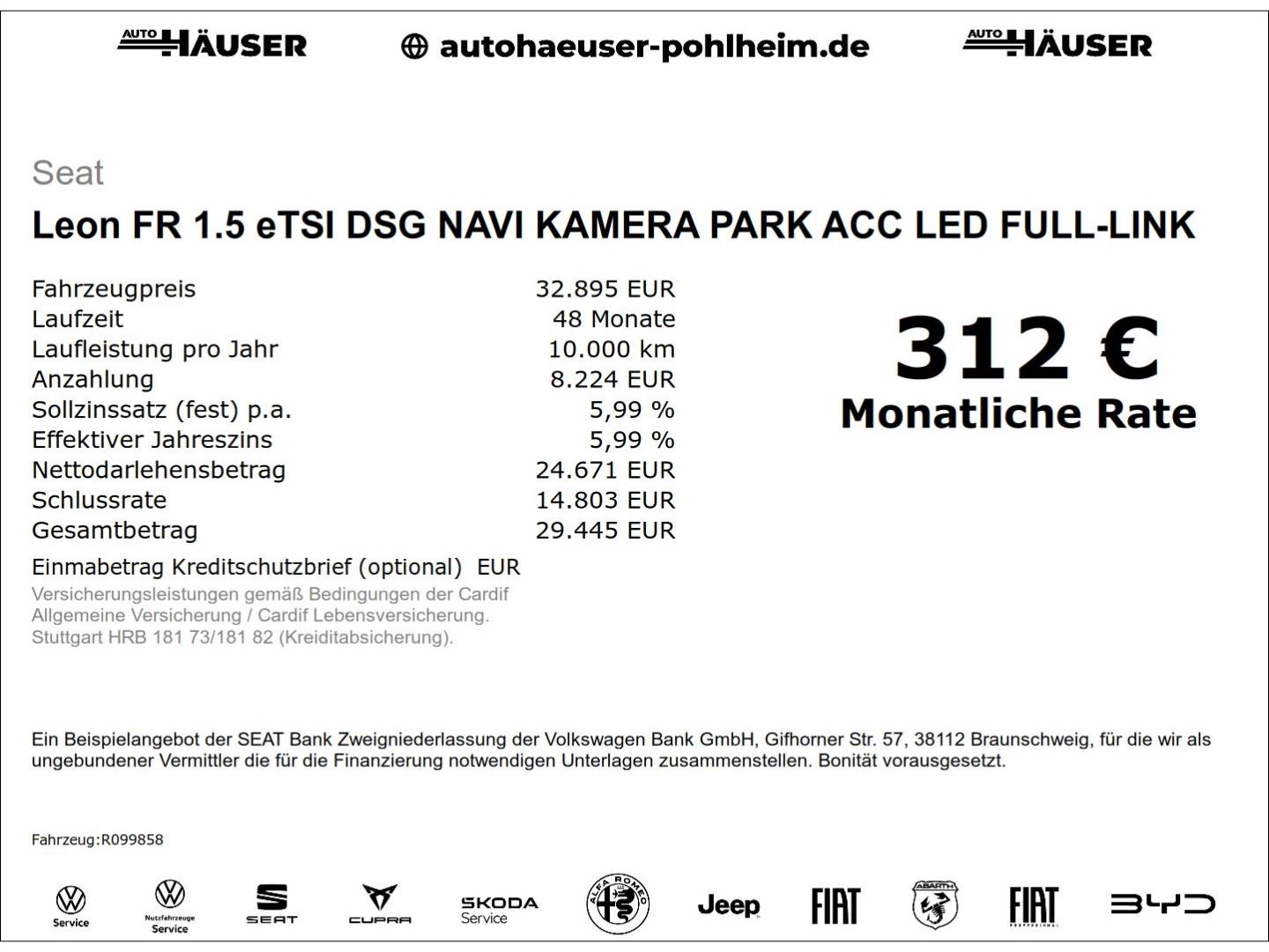 Seat Leon FR 1.5 eTSI DSG NAVI KAMERA PARK ACC LED FU imagem 2
