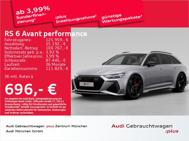 Audi RS6 Avant performance DRC/Laser/ACC/HUD