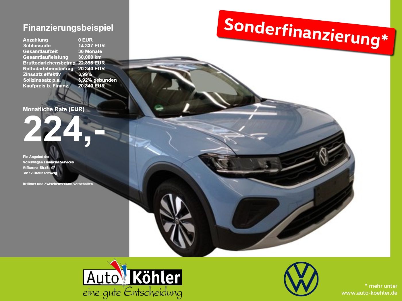 Volkswagen T-Cross GOAL TSI CarPlay Kamera ACC AHK LED Shz
