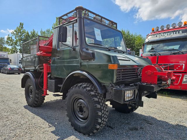 Unimog U1000 424, Allrad 4x4, HIAB Kran, Seilwinde