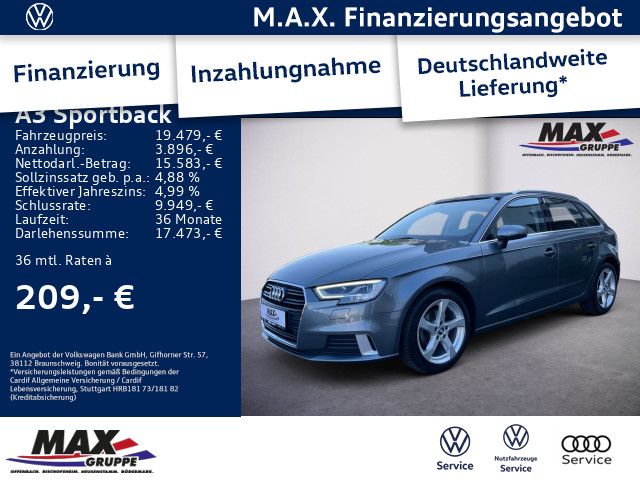A3 Sportback 35 TFSI SPORT LED+PDC+NAVI+AHK+LM17