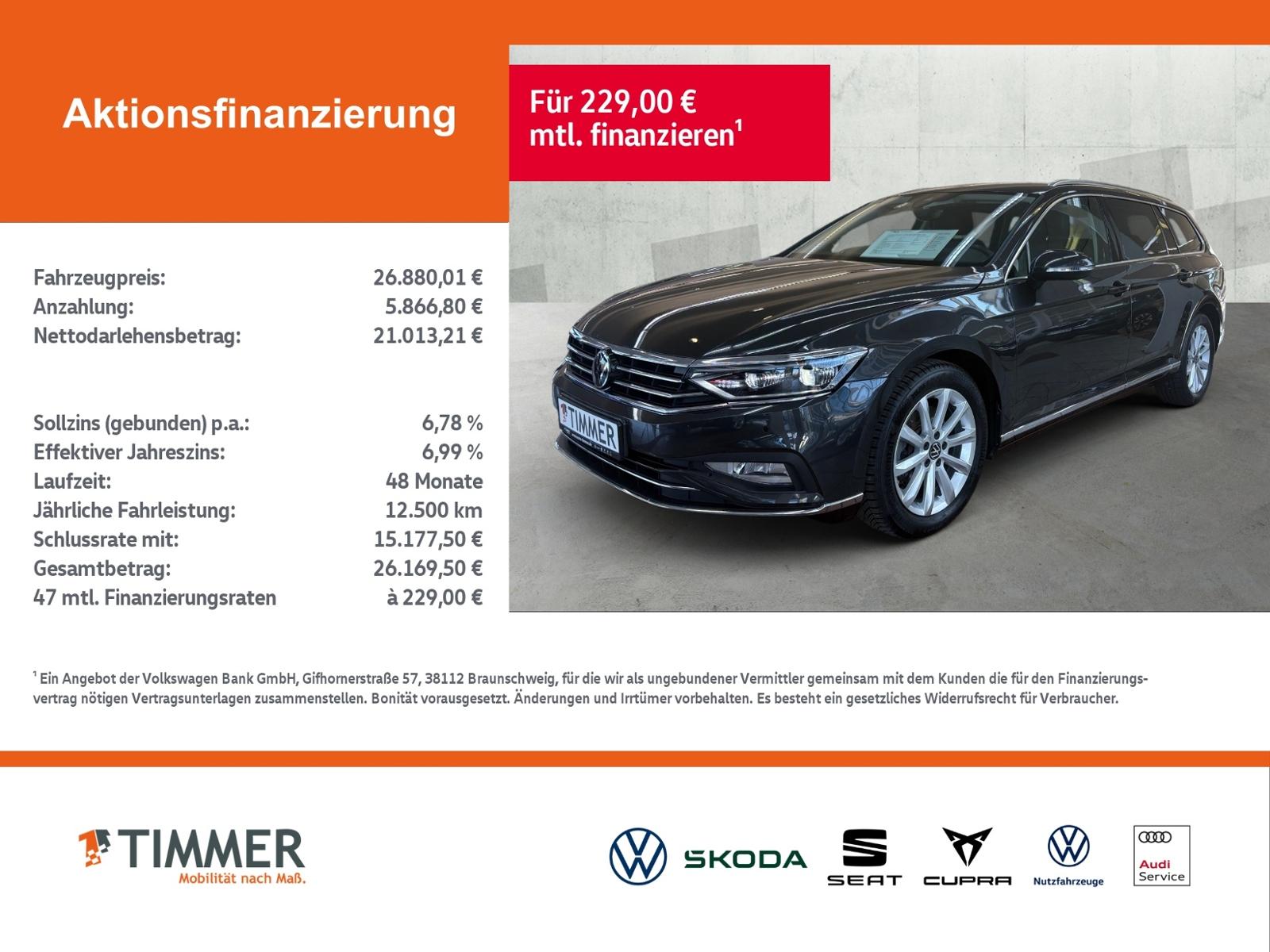 Volkswagen Passat Variant 2.0 TDI DSG ELEGANCE +AHK +IQ.LIG
