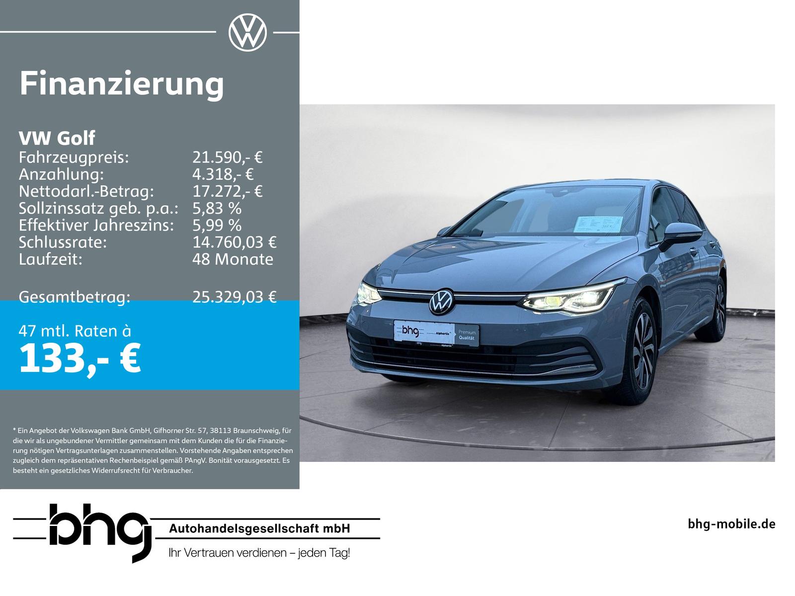 Volkswagen Golf Life 1,5 TSI OPF 6-Gang IQ-DRIVE, ACC, LED,