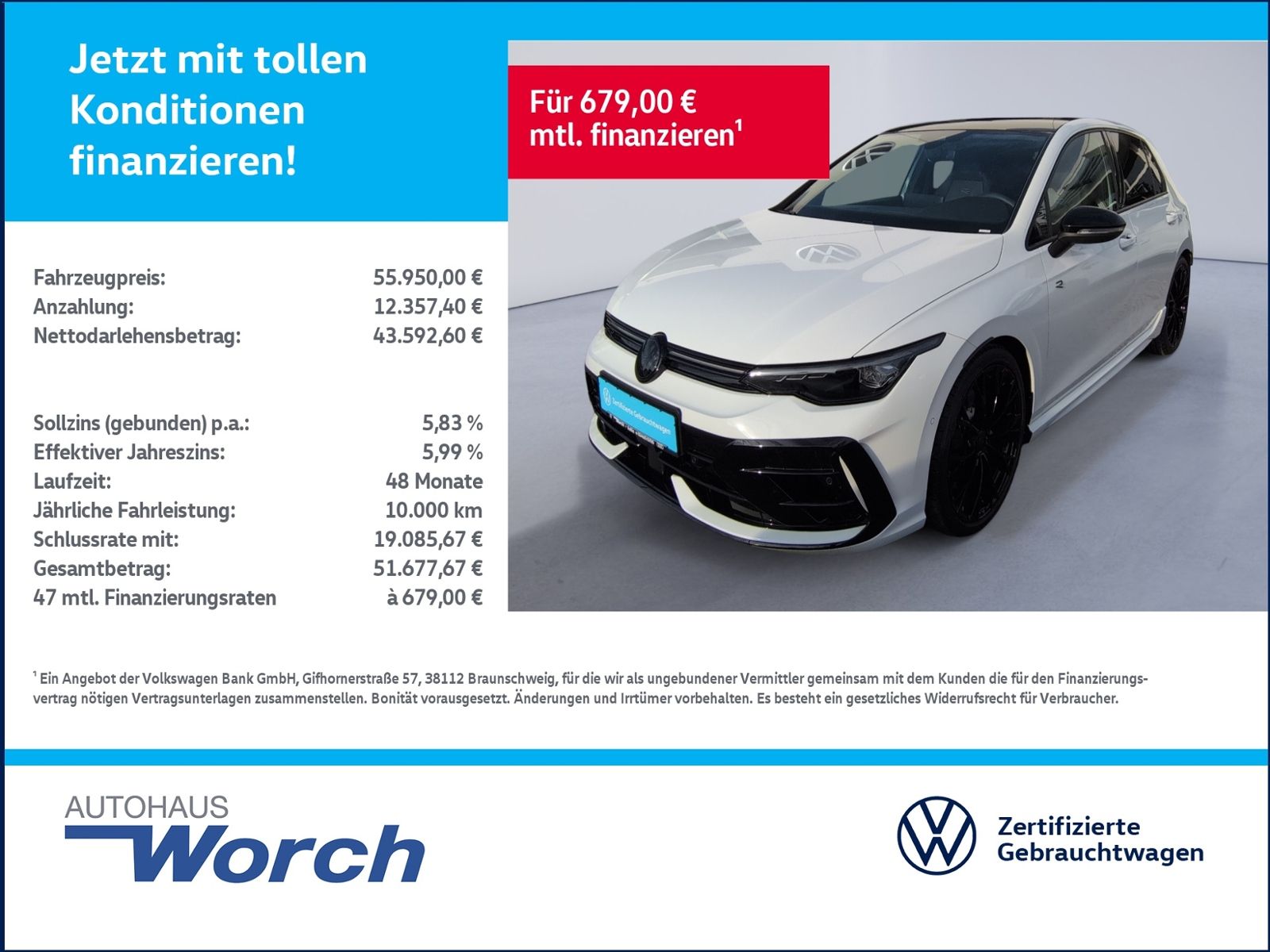 Golf VIII R BLACK EDITION 4MO AKRA+LEDER+PANO+