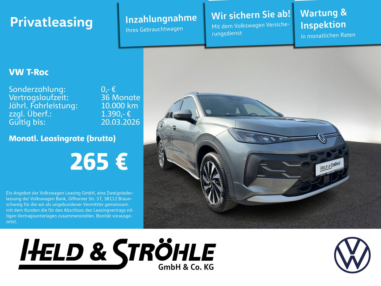 Volkswagen T-Roc Life 1.5 l eTSI DSG AHK SHZ ACC IQ-Drive