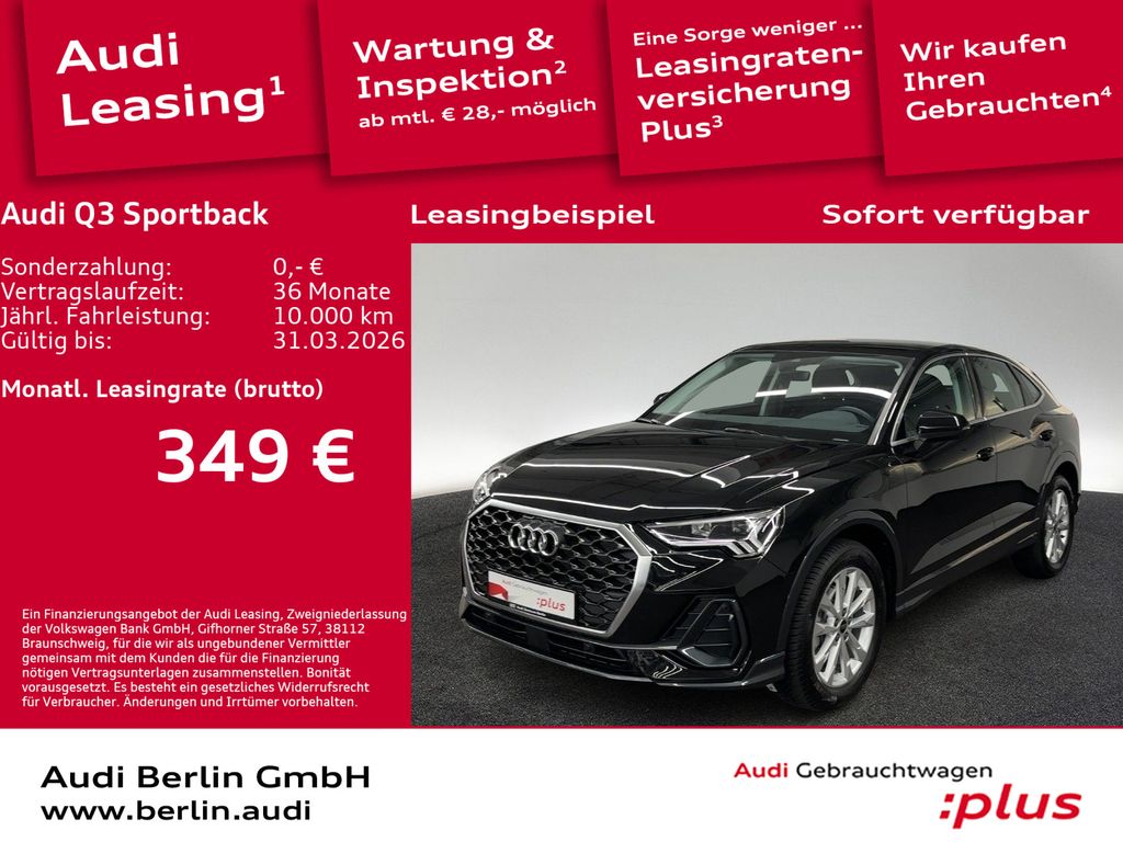Q3 Sportback 35 TFSI S tr. VIRTUAL PDC LED RFK