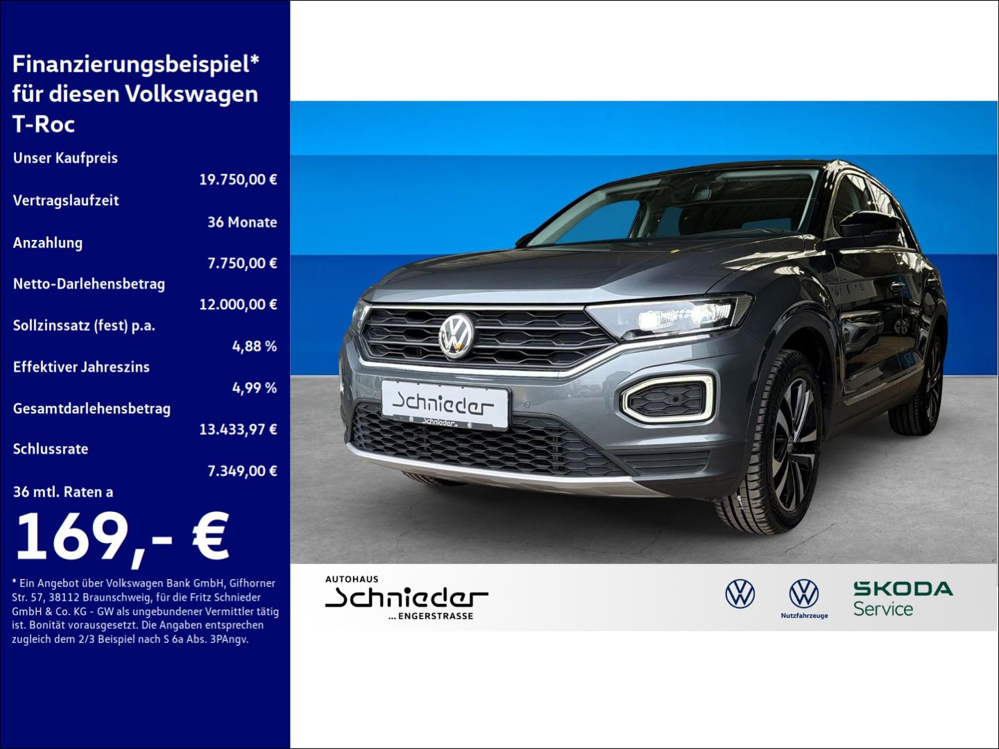 Volkswagen T-Roc 1.5 TSI ACT United Rear View Navi Clima