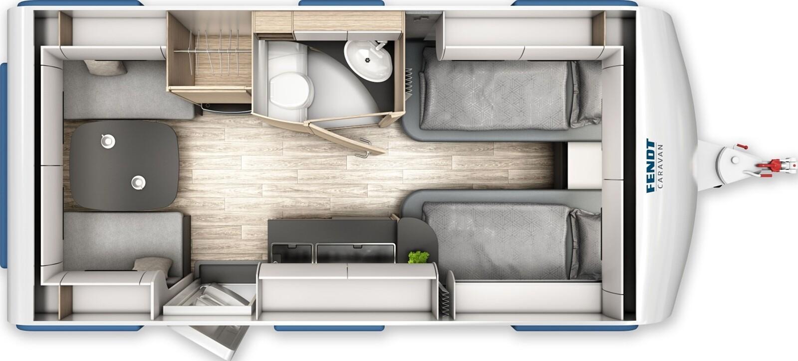 Fendt Apero 465 TG / Einzelbetten, Auflastung