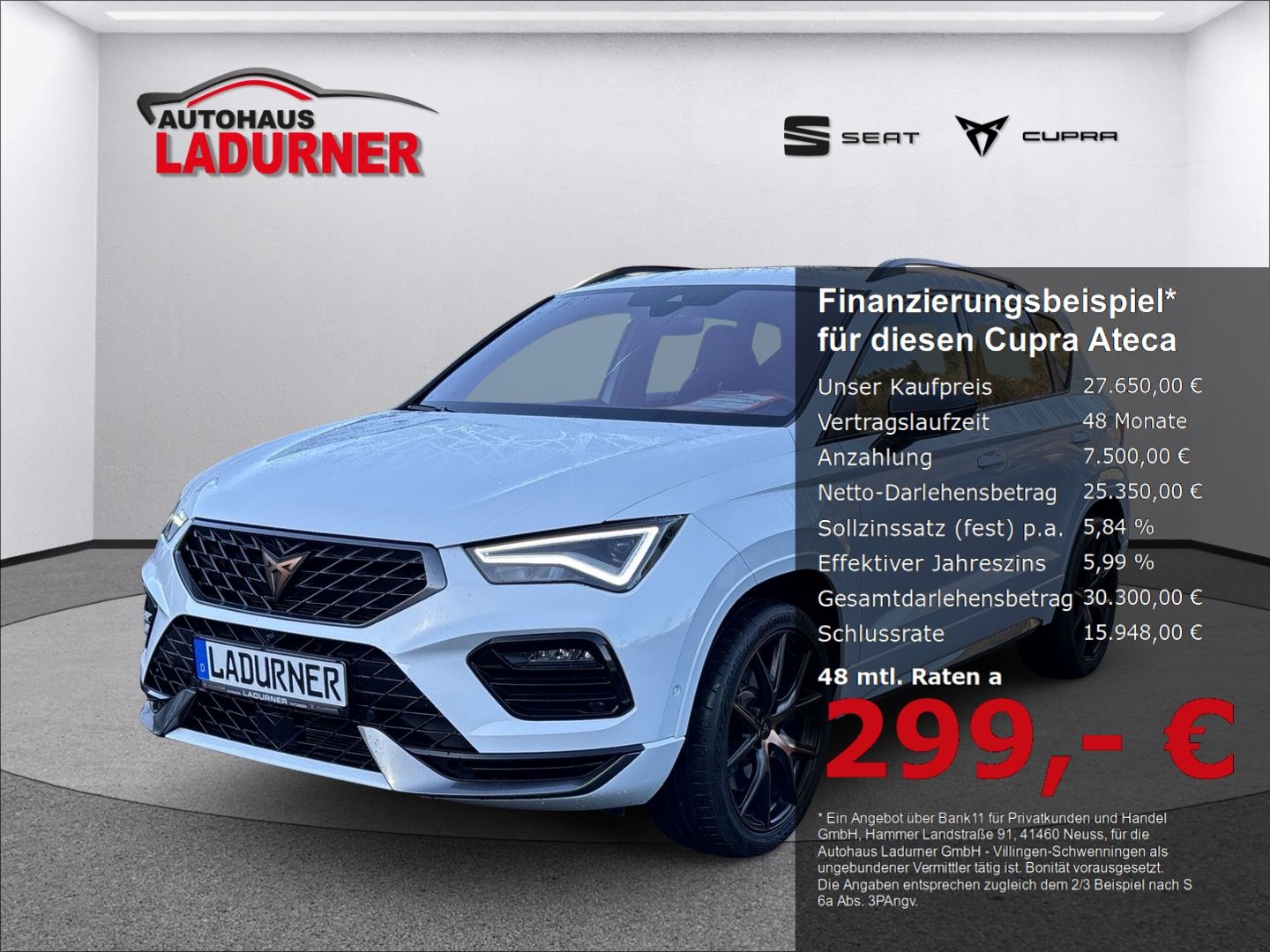 CUPRA Ateca 4 Drive*AHK+LED+360KAM+COPPER+PANODACH+PDC