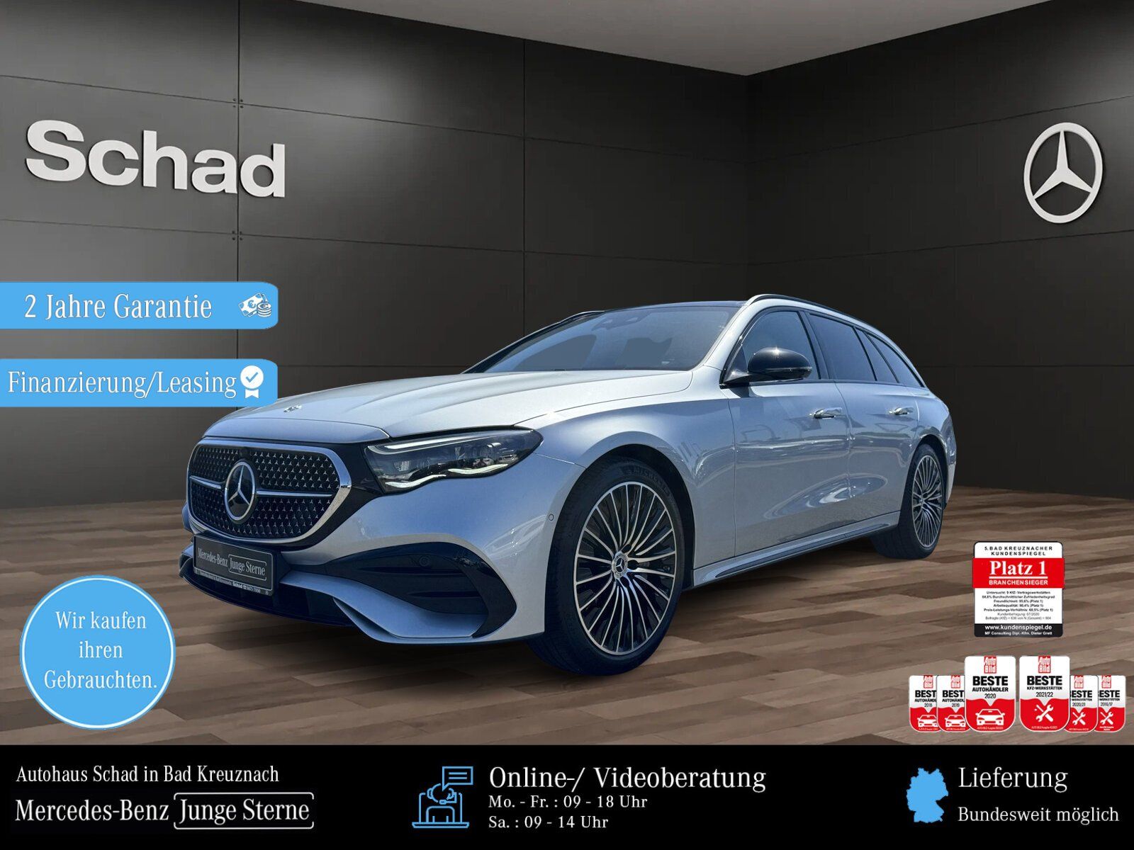 Mercedes-Benz E 450d 4M T AMG AIRMATIC+PANO-DACH+360°+AHK+LED+