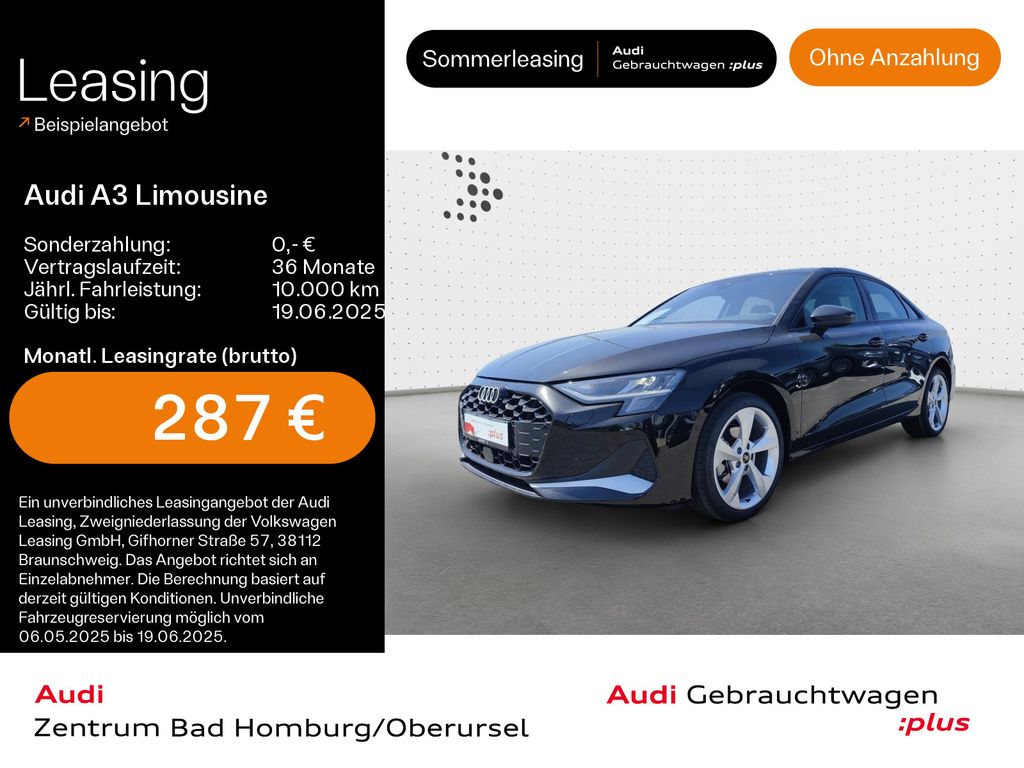 Audi A3 Limousine advanced 35 TDI*Navi*PDC*Virtual Co