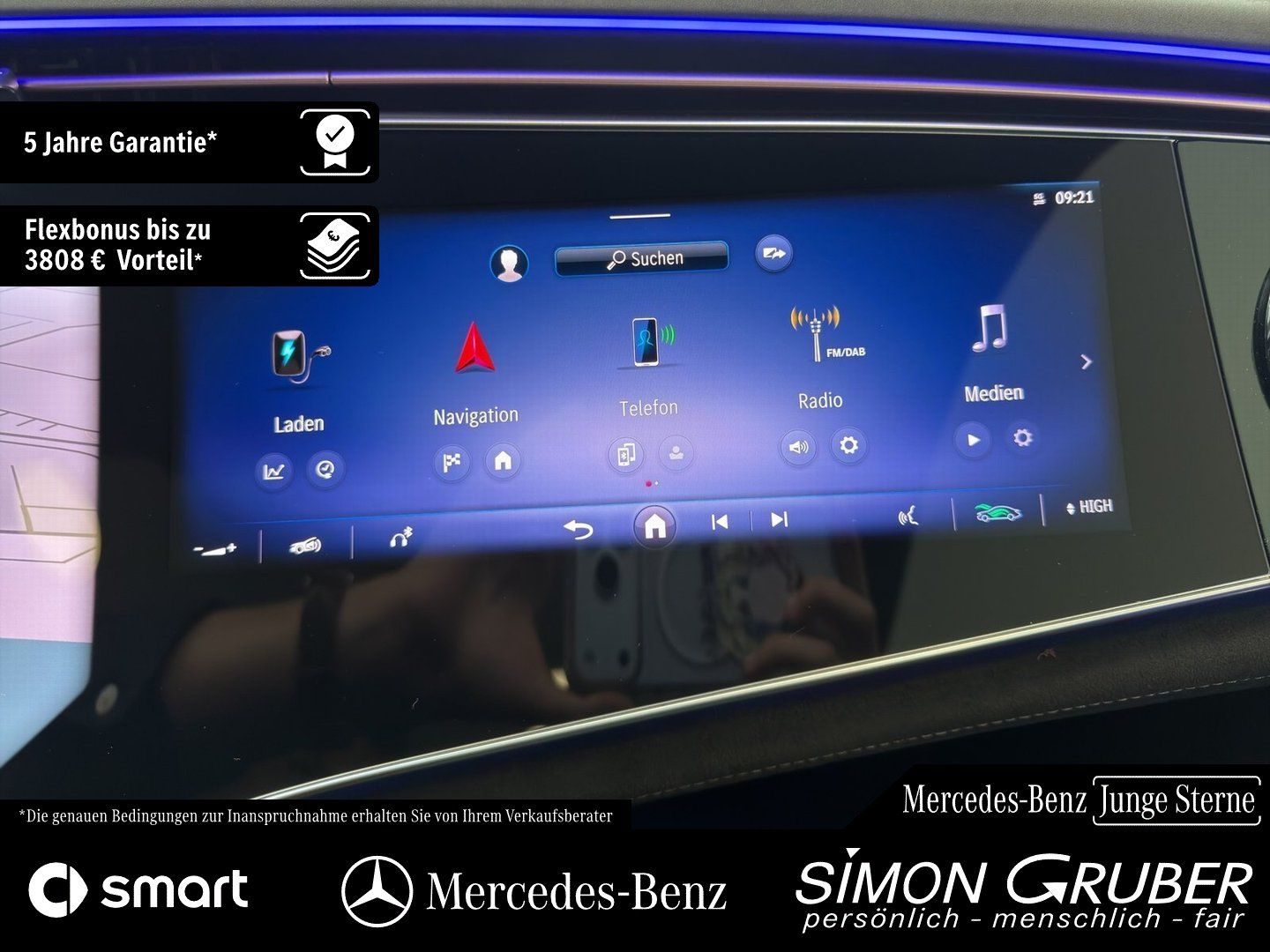 Fahrzeugabbildung Mercedes-Benz EQE 43 4M AMG Hyper Pano HUD Massage Md2025