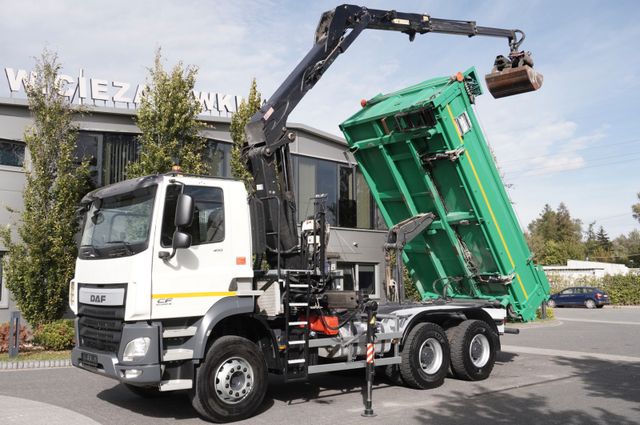 DAF CF 410 FAT 6x4 tipper/Marchessi M15000Z/2xBortma