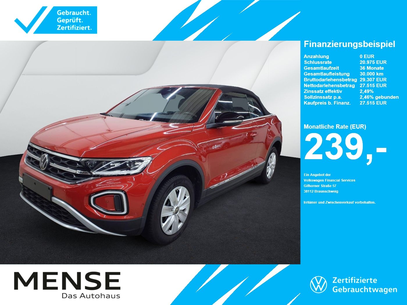 Volkswagen T-Roc Cabriolet 1.5 TSI DSG Style Goal CarPlay