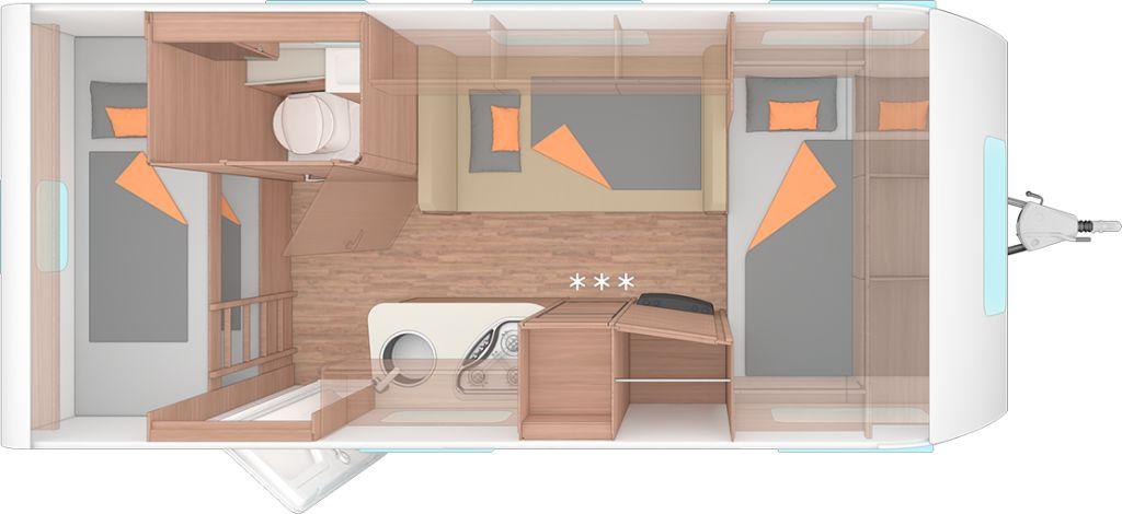 Weinsberg CaraOne 480 QDK Modell 26*Etagenbett*1.500 kg*