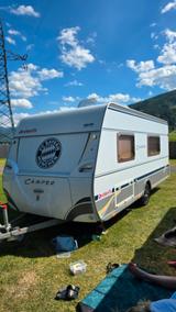 Dethleffs Camper 500 SK inc. Vorzelt und Zubehör Top - Dethleffs Wohnwagen Sk