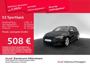 Audi Leasingangebot: Audi S3 Sportback TFSI S tronic Pano/B&O/Navi+