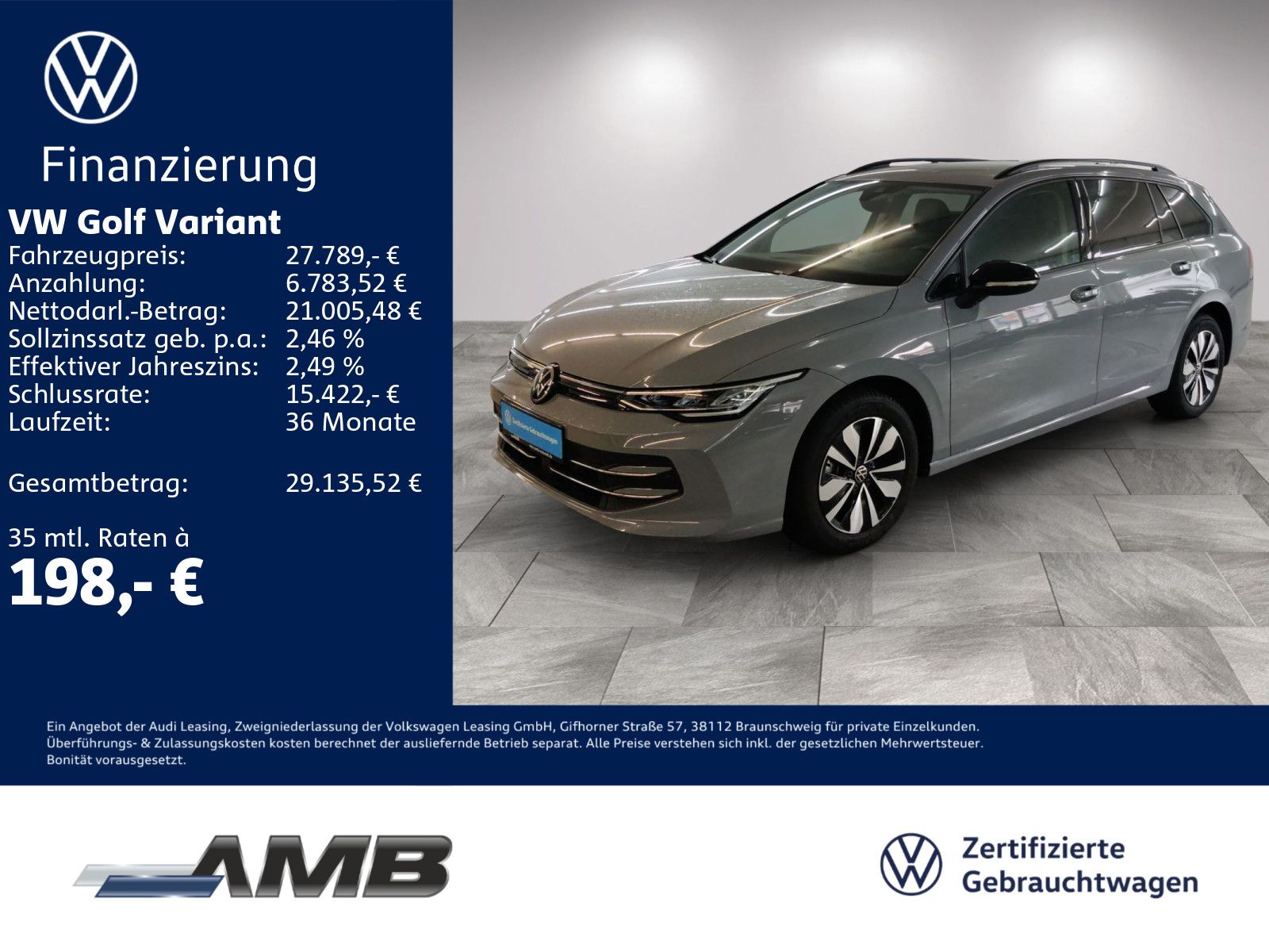 Volkswagen Golf Variant Goal 1.5 TSI AHK Standhzg 05.30Gara foto 1