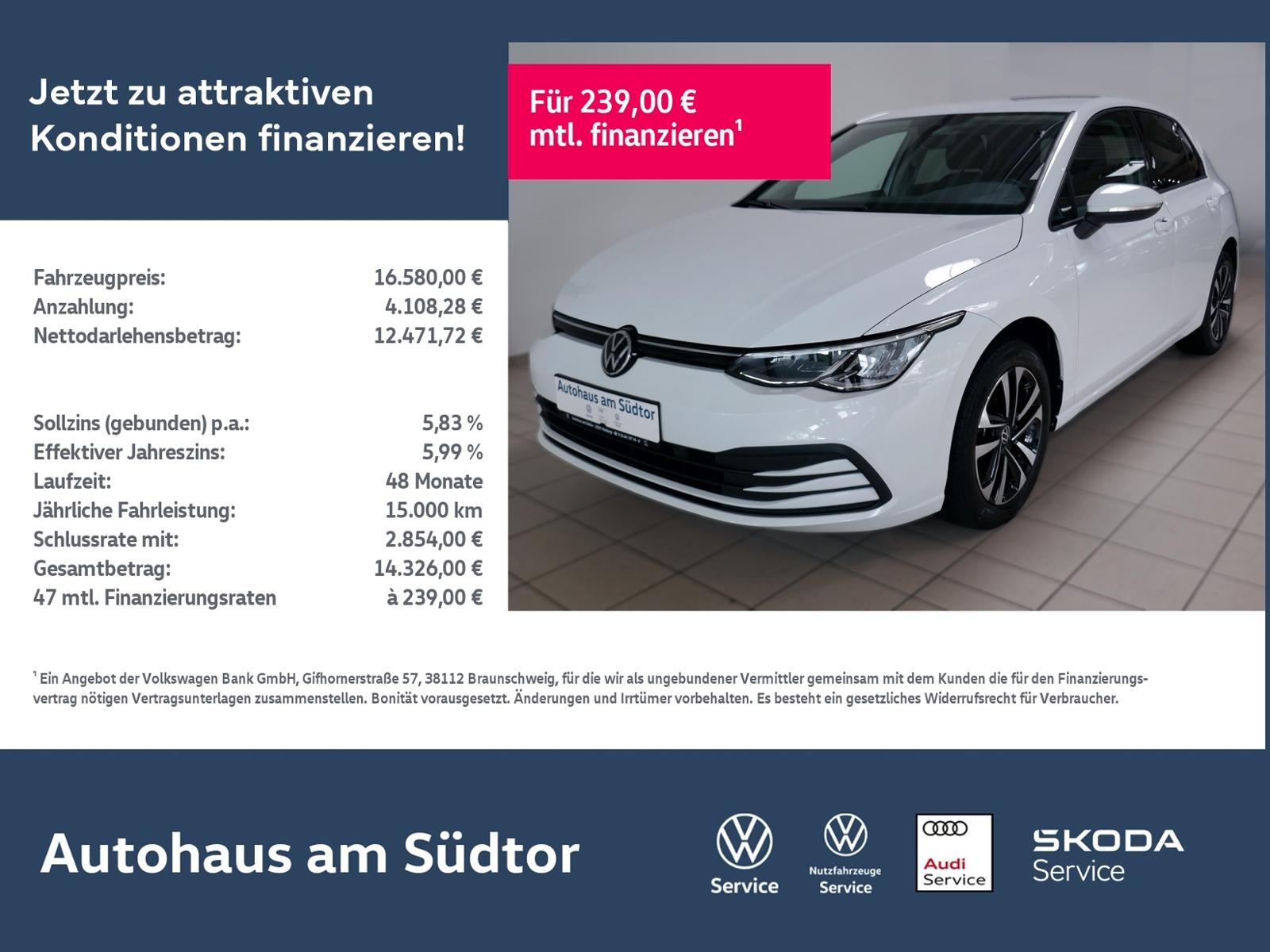 Volkswagen Golf VIII UNITED 1.0 TSI | LED PDC Navi App
