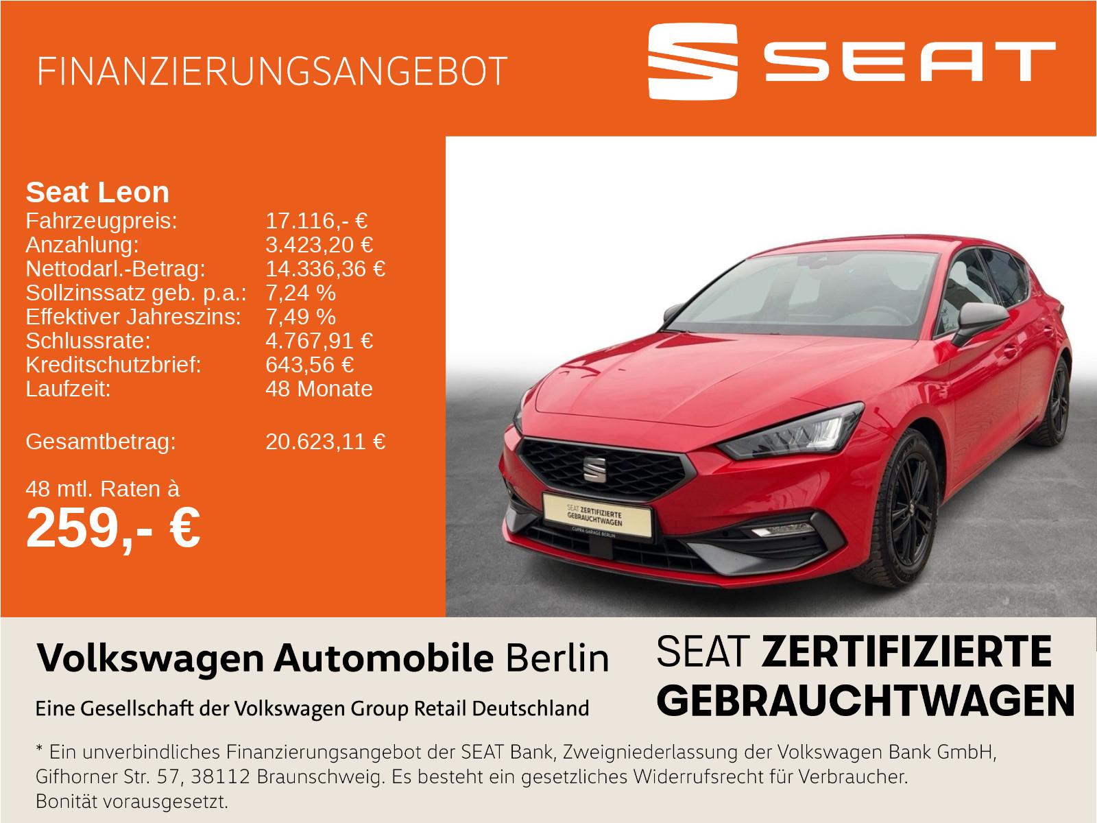 Seat Leon 1.0 eTSI DSG FR Navi LED SHZ ACC PDC