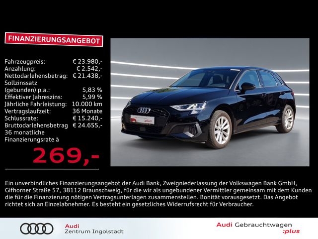 Audi A3 Sportback 30 TDI 2xPDC Sportsitze 2-Zonen SHZ