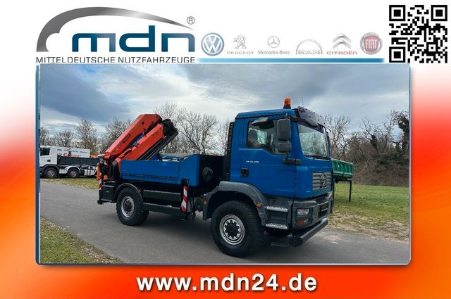 MAN TGM 18.280 4x4 singlebereift KRAN 18m FUNK AHK