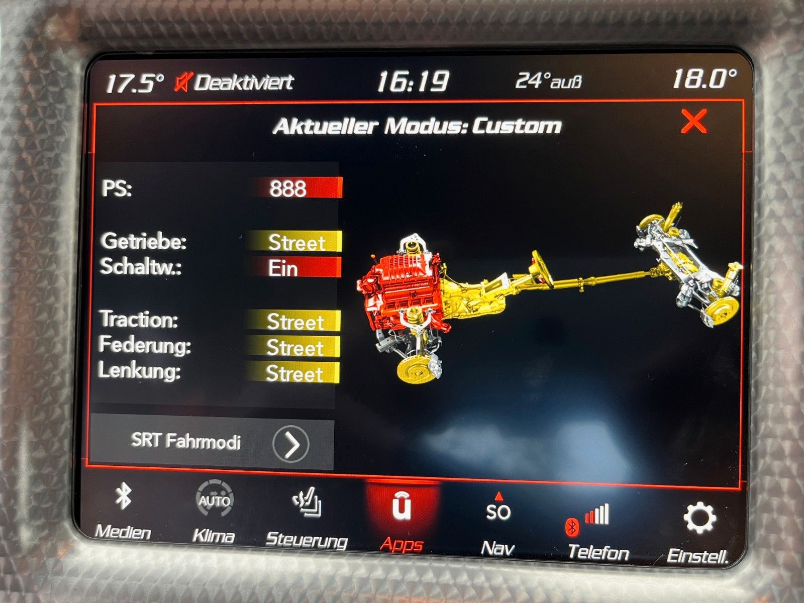 Fahrzeugabbildung Dodge Challenger SRT Hellcat Widebody XR 888 PS