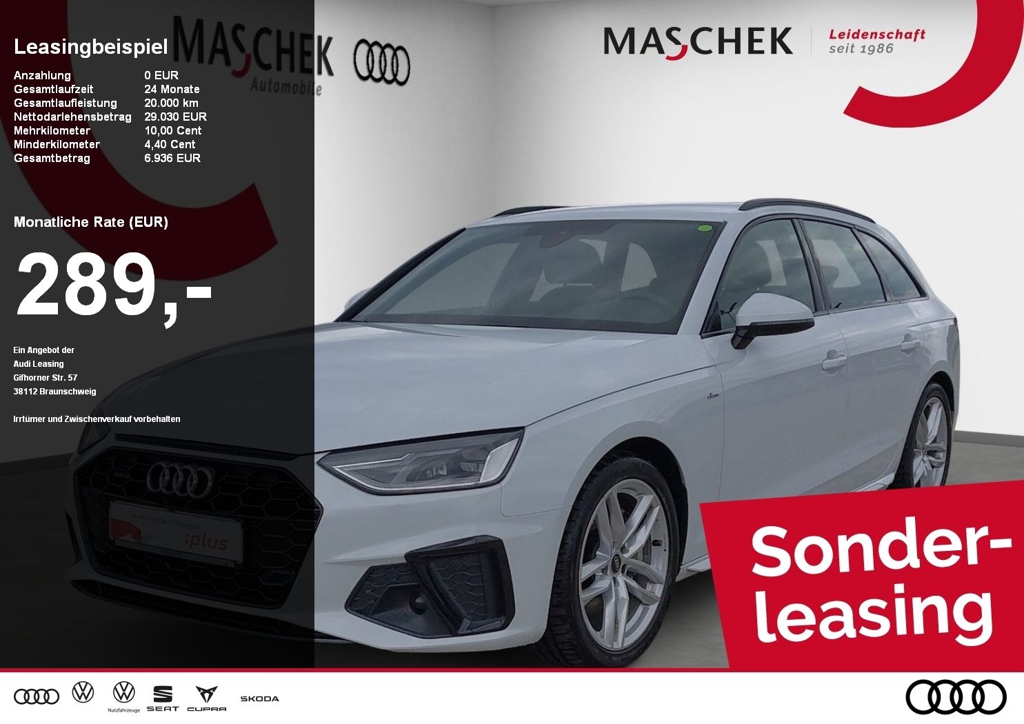 Audi A4 Avant S line 40TDI quatt S tronic Black Navip