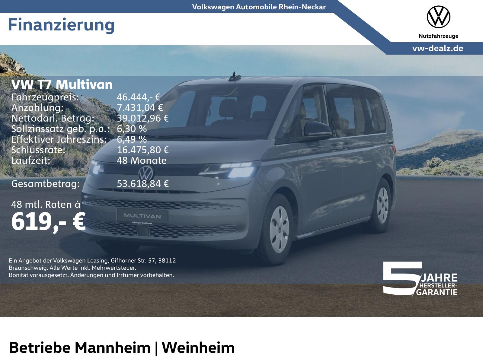 Volkswagen T7 Multivan 2.0 TDI DSG Klima  PDC LED DAB