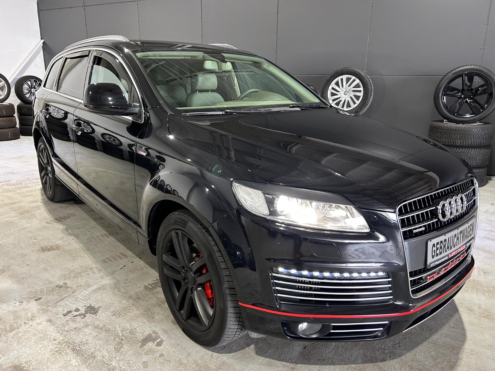 Audi Q7 4.2 TDI V8 quattro S line | 326 ch | BVA | 4 places individuelles | Cuir beige | Suspension pneumatique | GPS | Accès sans clé