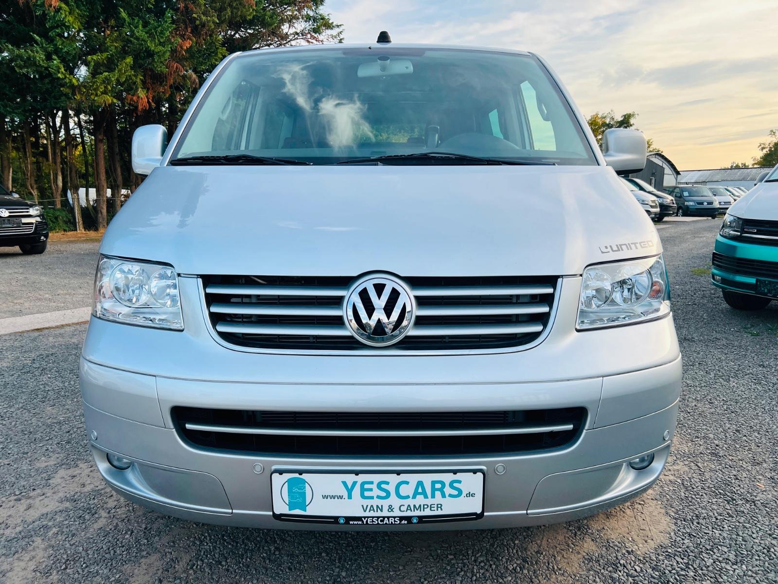 VOLKSWAGEN T5 MULTIVAN UNITED 2.5 TDI 174ch 4MOTION - 7 PLACES - 2 PORTES COULISSANTES ÉLECTRIQUES - ALCANTARA/CUIR - GPS - CHAUFFAGE AUXILIAIRE