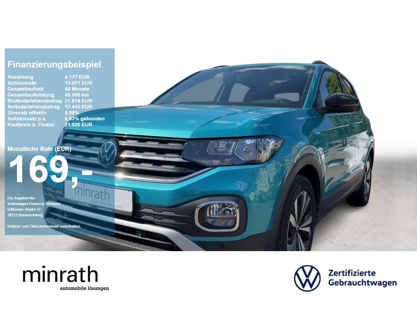 Volkswagen T-Cross ACTIVE 1.5 TSI DSG NAVI+APP+RFK+SHZ+2xPD