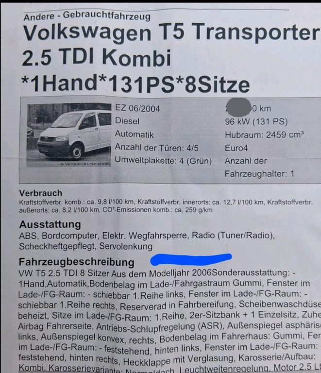 Image of Volkswagen T5 Transporter