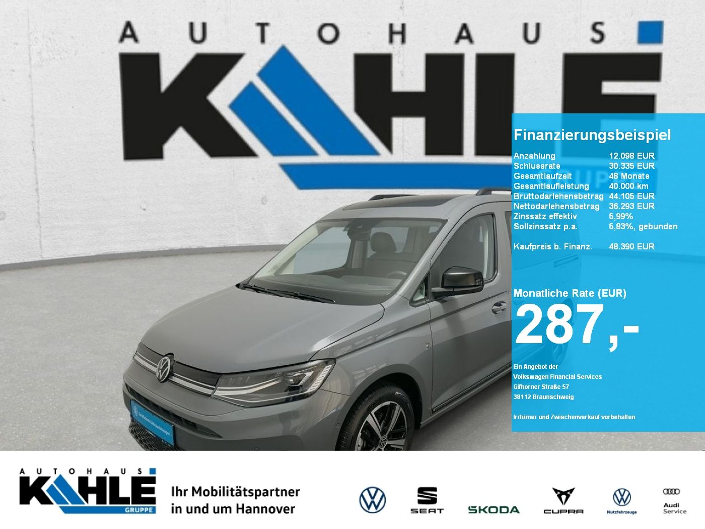 Volkswagen Caddy Maxi Dark Label 2.0 TDI DSG 7-Sitzer
