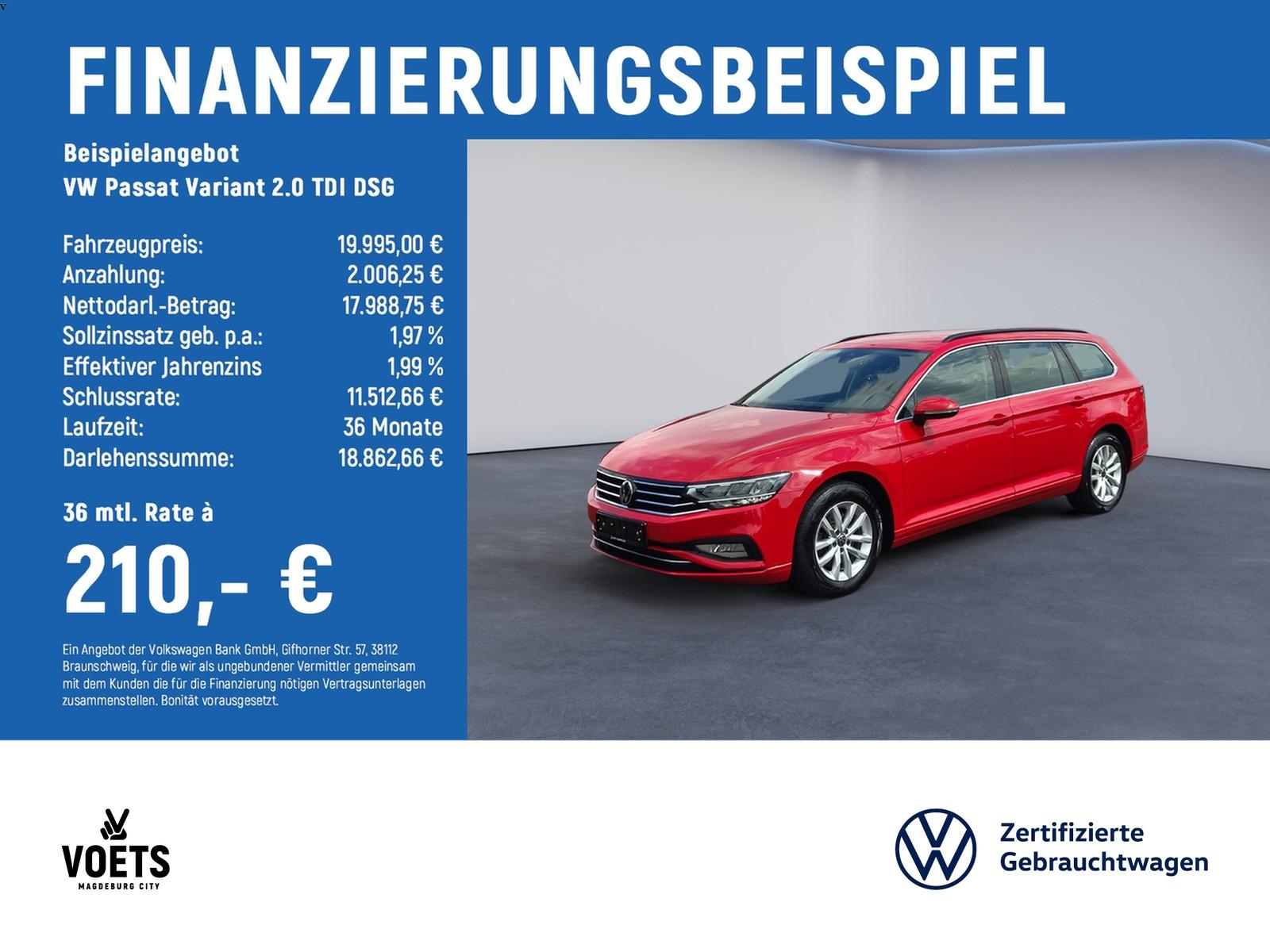 Volkswagen Passat Variant 2.0 TDI DSG Business LED+NAVIO+AC